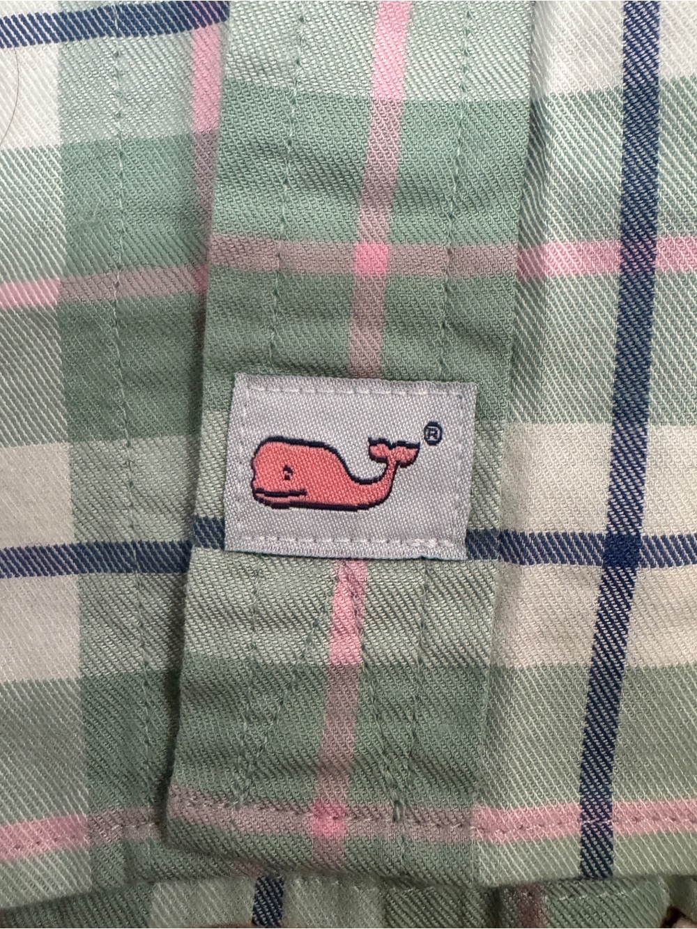 Vineyard Vines Mint Green and White Plaid Button-Down Shirt - Picture 3 of 5